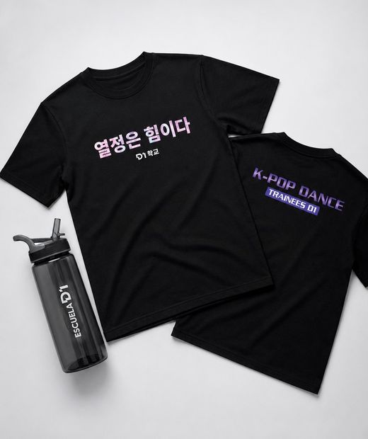 Polo negro y tomatodo de K-Pop Dance Trainees D1